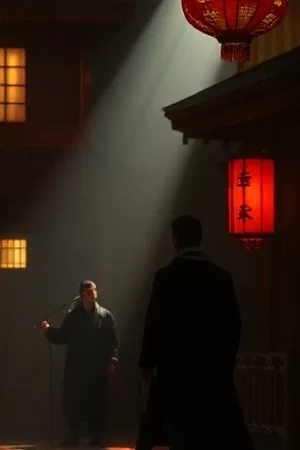 《雨夜修理铺》橱窗灯光下的旧台灯