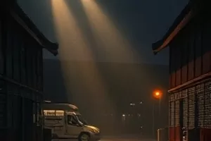 《第九次敲门》楼道门缝透光场景